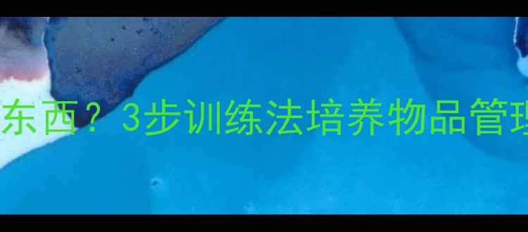 图片 3-12岁孩子总丢东西？3步训练法培养物品管理能力家长必读1
