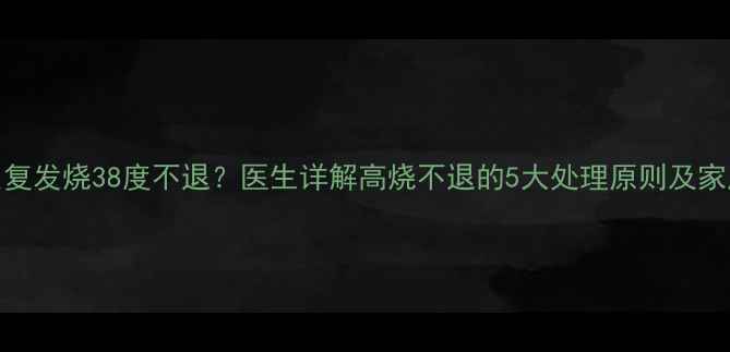 图片 7个月宝宝反复发烧38度不退？医生详解高烧不退的5大处理原则及家庭护理指南1