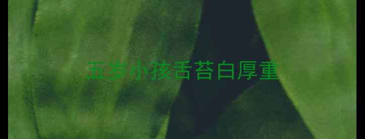 图片 五岁小孩舌苔白厚重