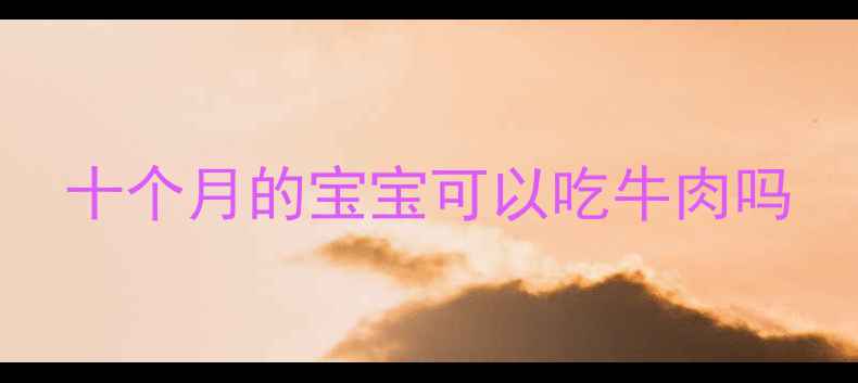 图片 十个月的宝宝可以吃牛肉吗