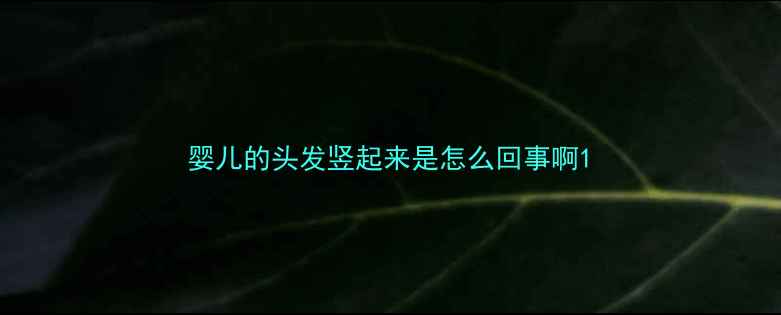 图片 婴儿的头发竖起来是怎么回事啊1
