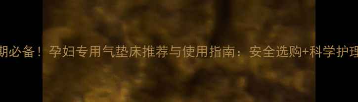 图片 孕期必备！孕妇专用气垫床推荐与使用指南：安全选购+科学护理全