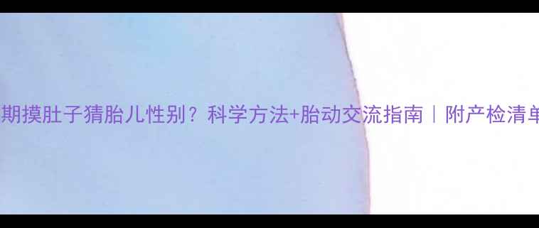 图片 孕期摸肚子猜胎儿性别？科学方法+胎动交流指南｜附产检清单2