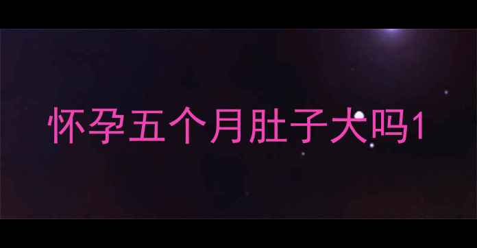 图片 怀孕五个月肚子大吗1