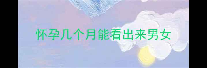 图片 怀孕几个月能看出来男女