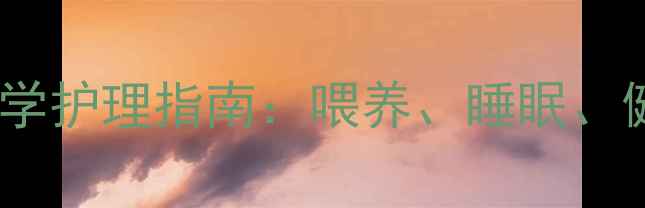 图片 新生儿前三个月科学护理指南：喂养、睡眠、健康与发育全攻略1
