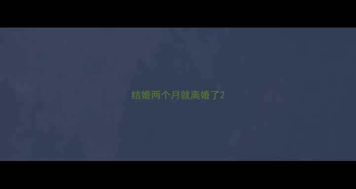 图片 结婚两个月就离婚了2