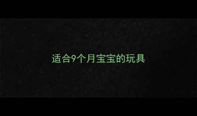 图片 适合9个月宝宝的玩具