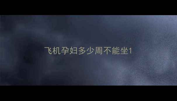 图片 飞机孕妇多少周不能坐1